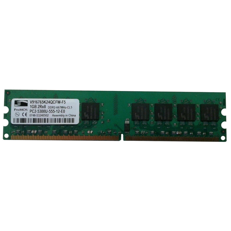 رم دسکتاپ DDR2 تک کاناله 533 مگاهرتز CL4 پروموس مدل V916765K24QAFW-E4 ظرفیت 1 گیگابایت