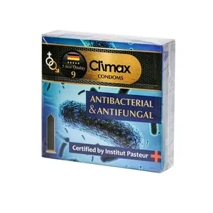 کاندوم کلایمکس مدل ANTIBACTRIAL & ANTIFUNGAL بسته 3 عددی