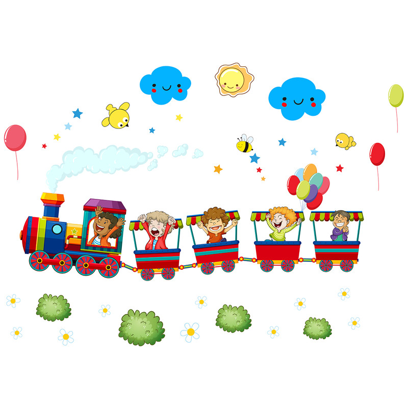 استیکر کودک طرح قطار شادی