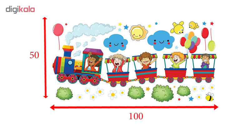 استیکر کودک طرح قطار شادی