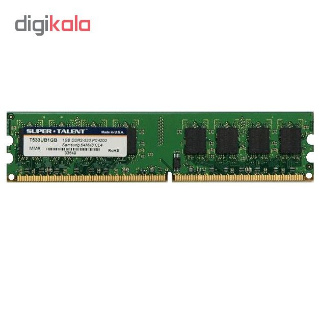 رم دسکتاپ DDR2 تک کاناله 533 مگاهرتز CL4 سوپر تلنت مدل T533UB1GB ظرفیت 1 گیگابایت