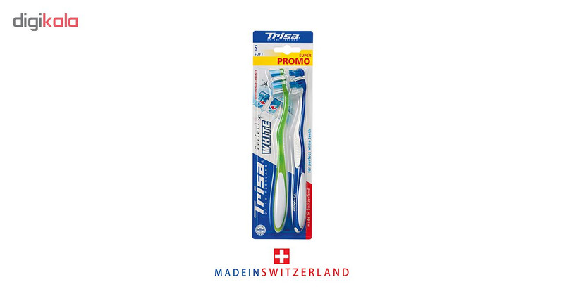 مسواک تریزا سری Super Promo مدل Perfect White با برس نرم بسته 2 عددی