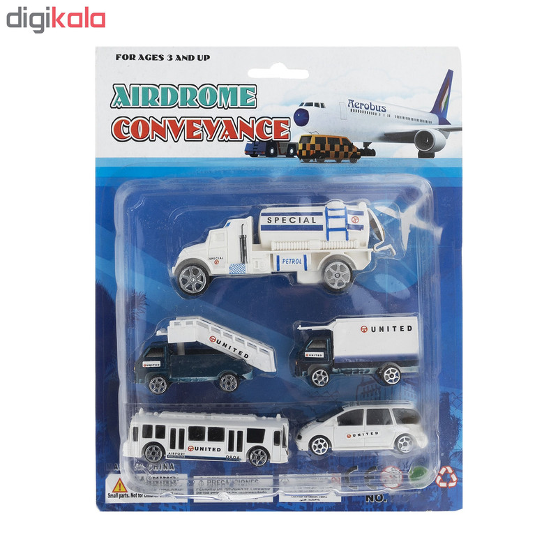 ماشین بازی طرح خودروهای فرودگاهی کد 3603 مجموعه 5 عددی