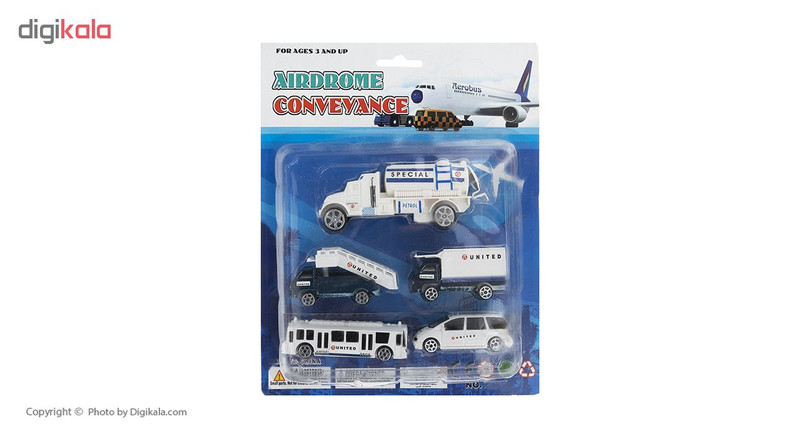 ماشین بازی طرح خودروهای فرودگاهی کد 3603 مجموعه 5 عددی