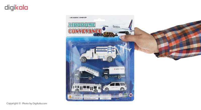 ماشین بازی طرح خودروهای فرودگاهی کد 3603 مجموعه 5 عددی