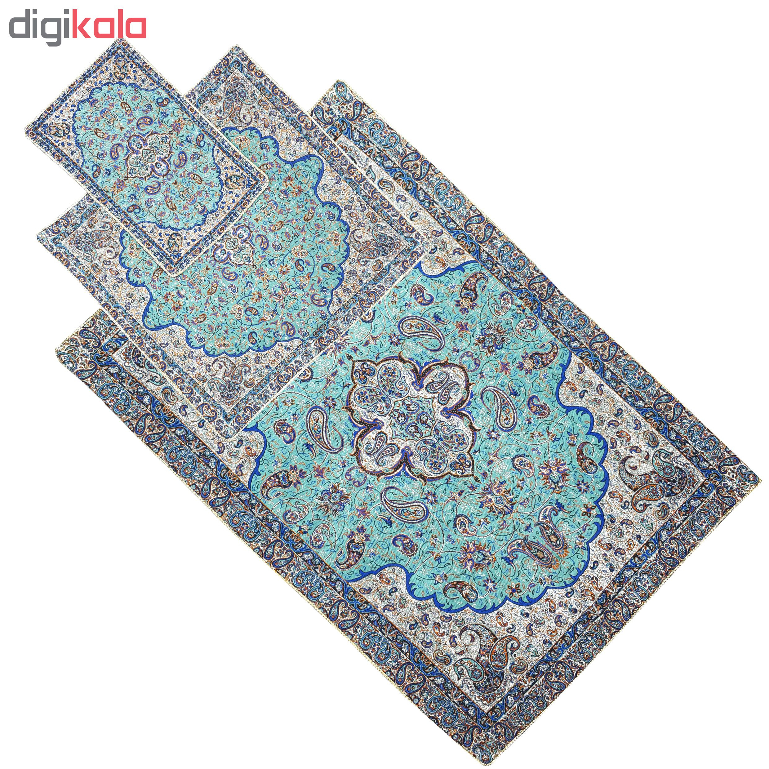 سجاده ترمه مدل شاه عباسی کد SABZABI