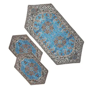 ست 3 تکه رومیزی ترمه مدل نسترن کد ABI3