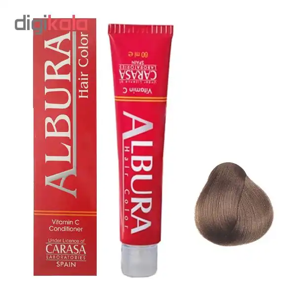 رنگ مو آلبورا مدل carasa شماره N6-7.0 حجم 100 میلی لیتر رنگ بلوند متوسط