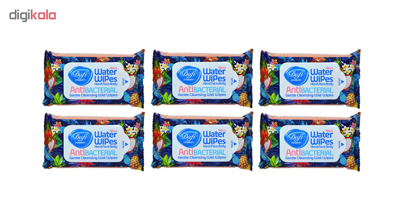 دستمال مرطوب دافی مدل Anti bacterial کد 1 بسته 6 عددی