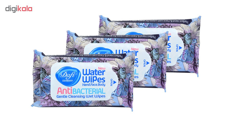 دستمال مرطوب دافی مدل Anti bacterial مجموعه 3 عددی