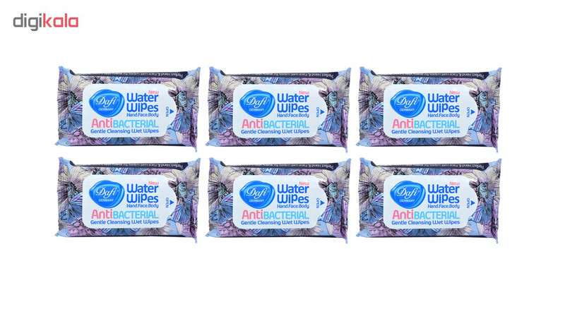 دستمال مرطوب دافی مدل Anti bacterial مجموعه 6 عددی