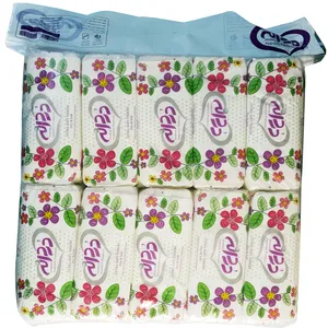 دستمال کاغذی دوردانه مدل Ultra Soft Flower بسته 10 عددی