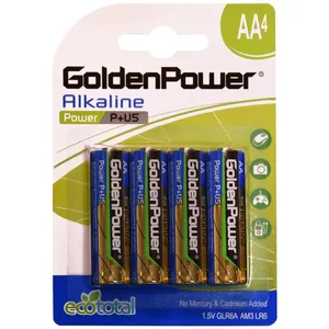  باتری قلمی گلدن پاور مدل Eco Total Power Alkaline بسته 4 عددی