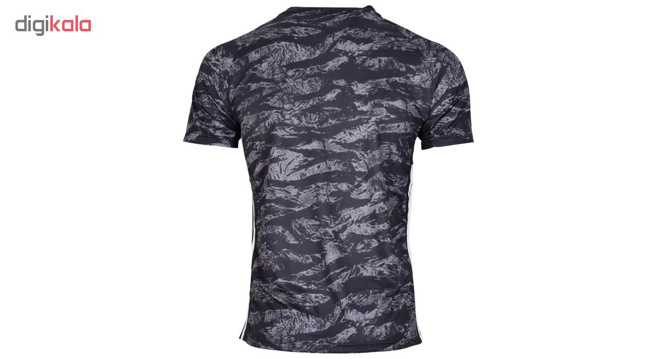 ست تی شرت و شلوارک ورزشی مردانه طرح یوونتوس کد 20-2019 رنگ مشکی