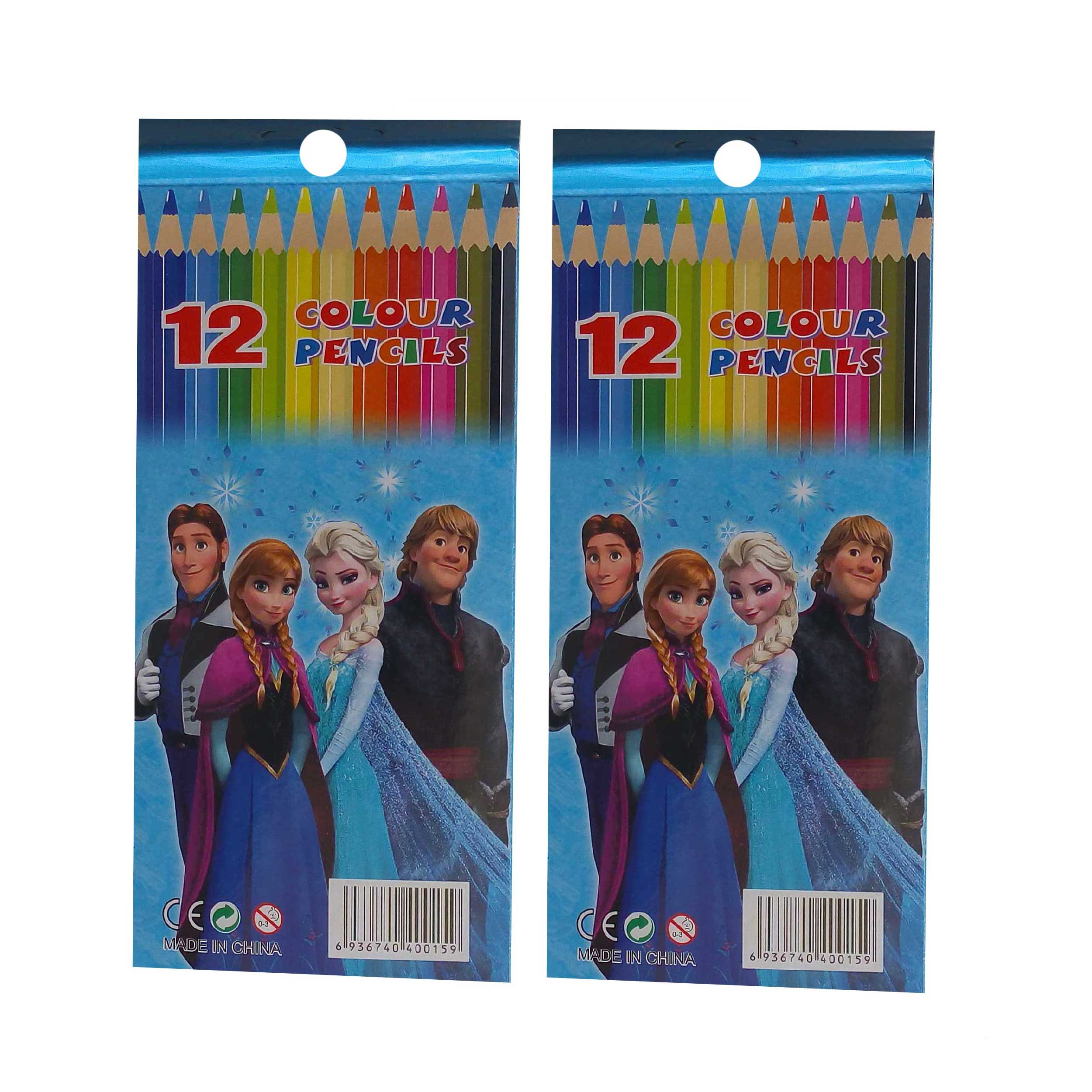 مداد رنگی 12 رنگ طرح frozen کد 707 بسته 2 عددی 