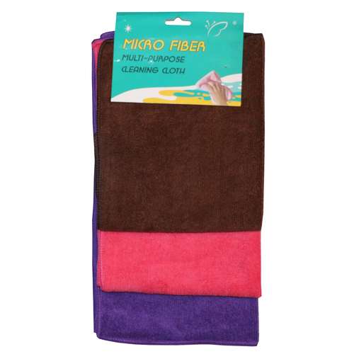  دستمال نظافت خودرو میکرو فایبر کد 4436 بسته 3 عددی