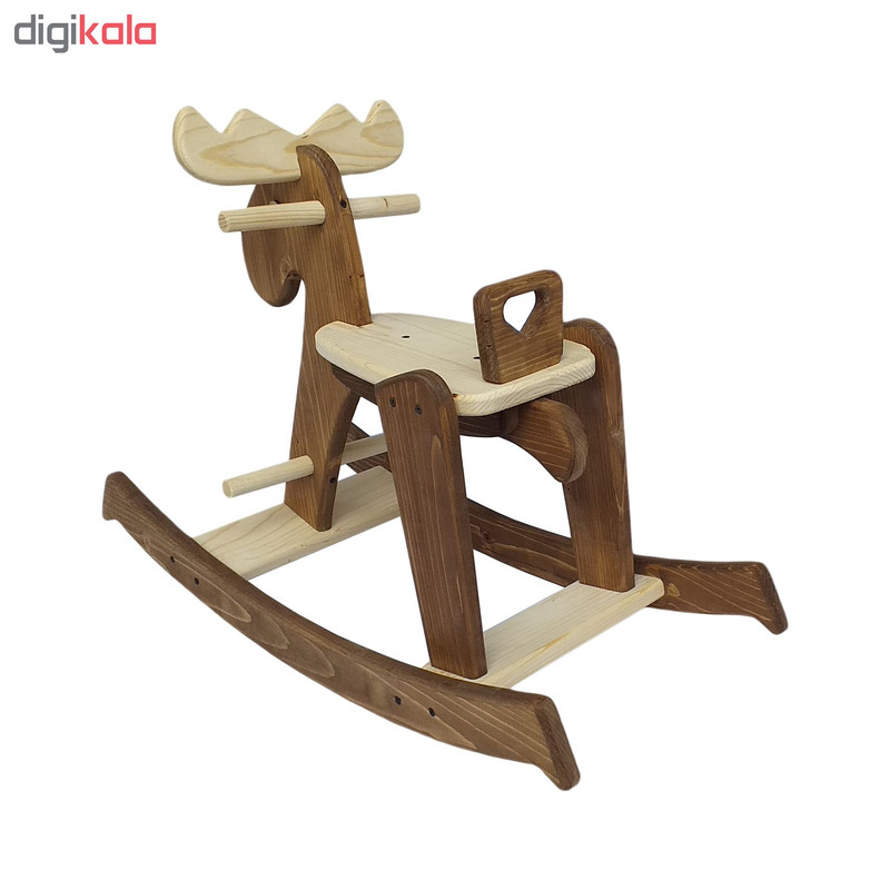 راکر کودک چوبین هنر طرح گوزن کد 2330