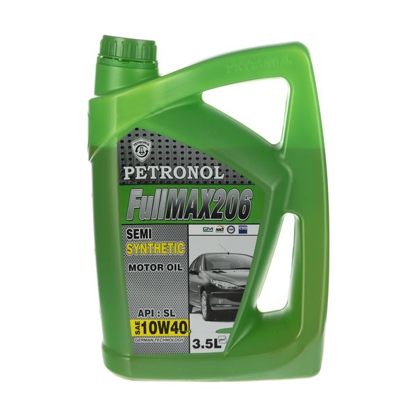 روغن موتور خودرو پترونول مدل فول مکس206 نیمه سینتتیک SAE 10W-40 ظرفیت 3.5 لیتری