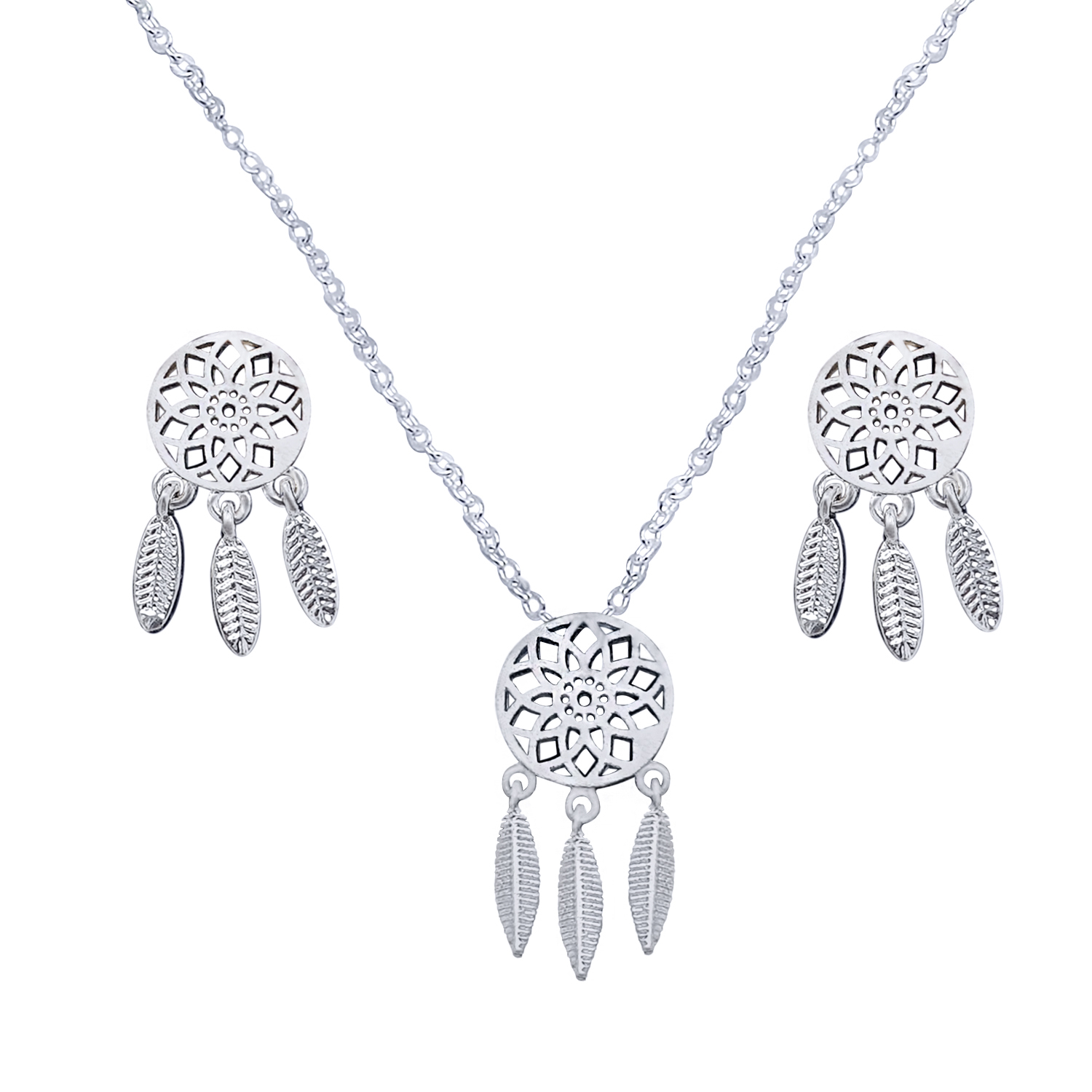 نیم ست نقره زنانه کد LSS02