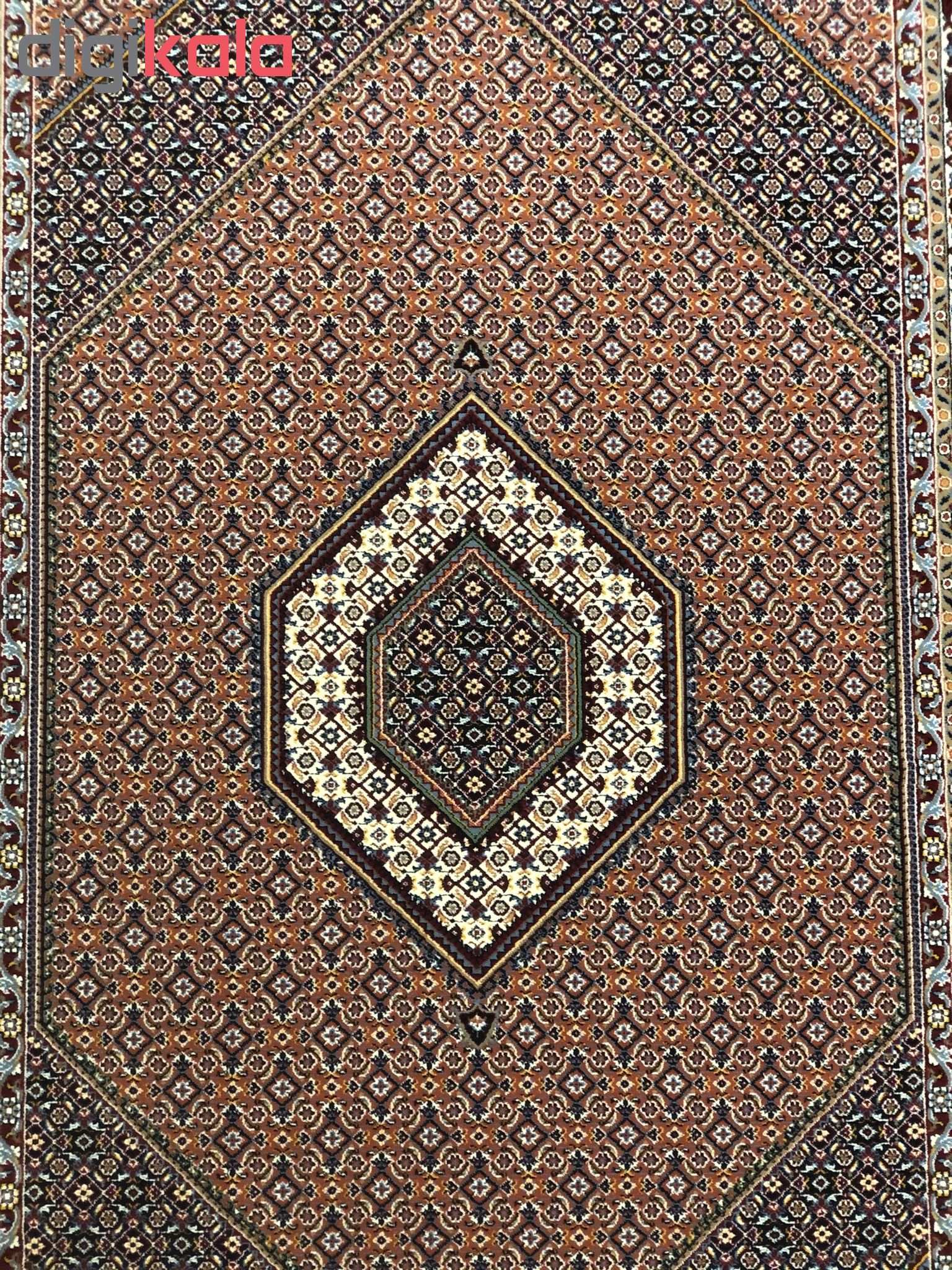 فرش ماشینی ستاره کویر یزد مدل ایساتیس کد N-010 زمینه پیازی