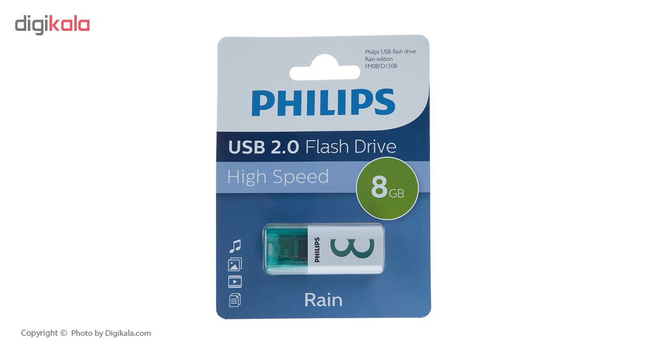 فلش مموری فیلیپس مدل Rain-FM08FDI50B ظرفیت 8 گیگابایت