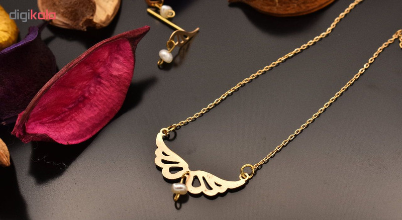 نیم ست طلا 18 عیار زنانه کد 183M123