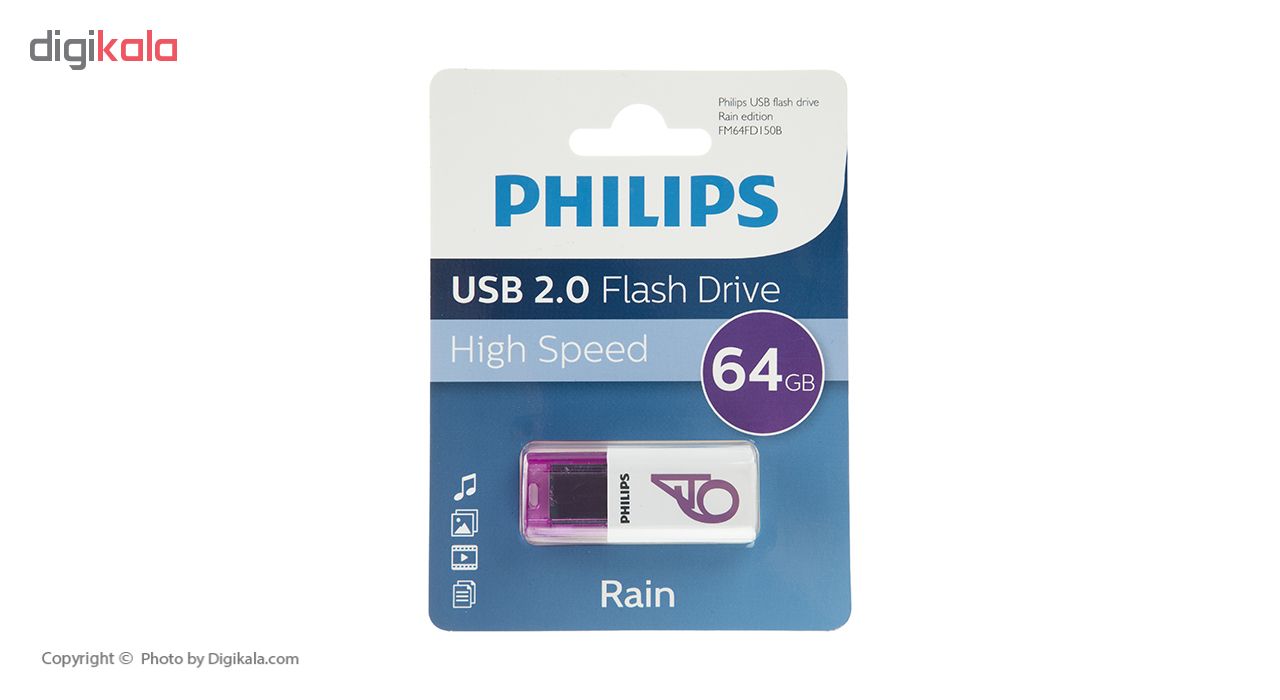فلش مموری فیلیپس مدل Rain-FM64FDI50B ظرفیت 64 گیگابایت
