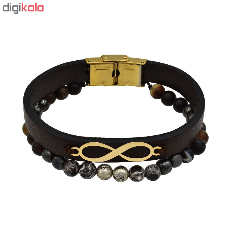 دستبند طلا 18 عیار زنانه آرشا گالری طرح بینهایت کد 402A2474