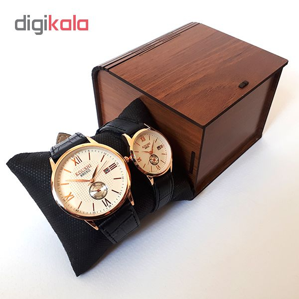  ست ساعت مچی عقربه ای زنانه و مردانه کوشی کد 8805W   