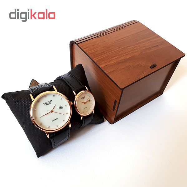 ست ساعت مچی عقربه ای زنانه و مردانه کوشی کد 8807 