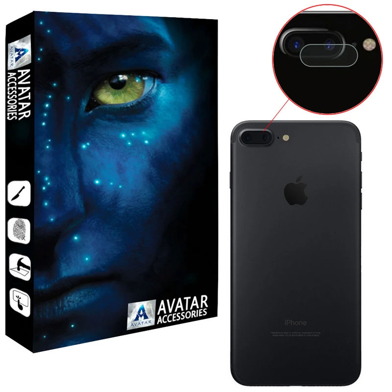 محافظ لنز دوربین آواتار مدل LNZ-GLS-I7P-1 مناسب برای گوشی موبایل اپل Iphone 7 Plus