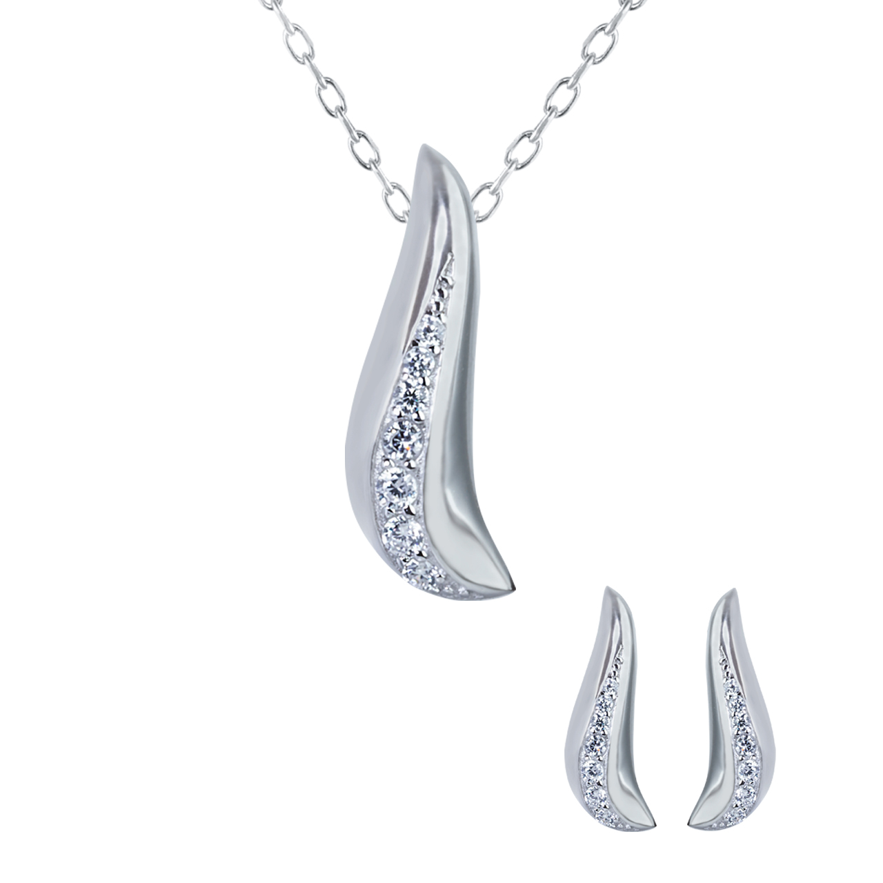 نیم ست نقره زنانه اقلیمه کد NN391