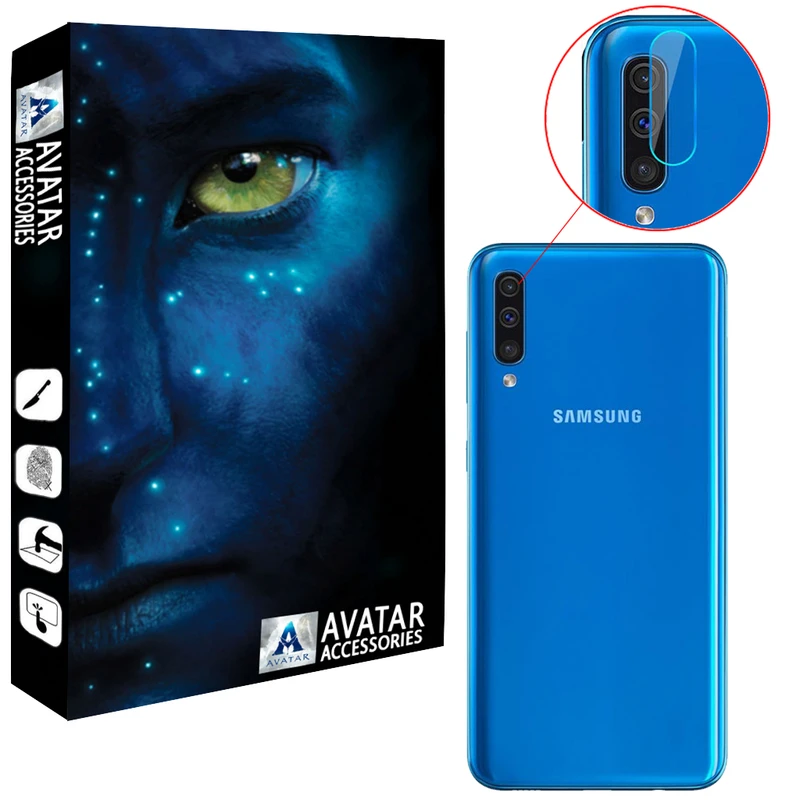 محافظ لنز دوربین آواتار مدل LNZ-GLS-SA70-1 مناسب برای گوشی موبایل سامسونگ Galaxy A70
