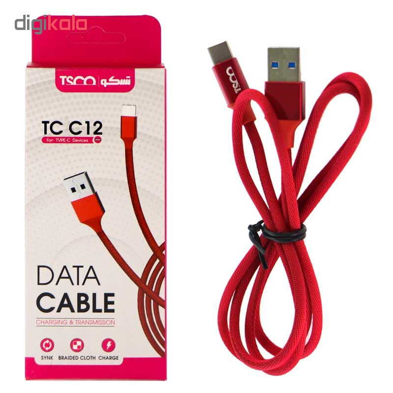 کابل تبدیل USB به USB-C تسکو مدل TC C12  طول 1 متر