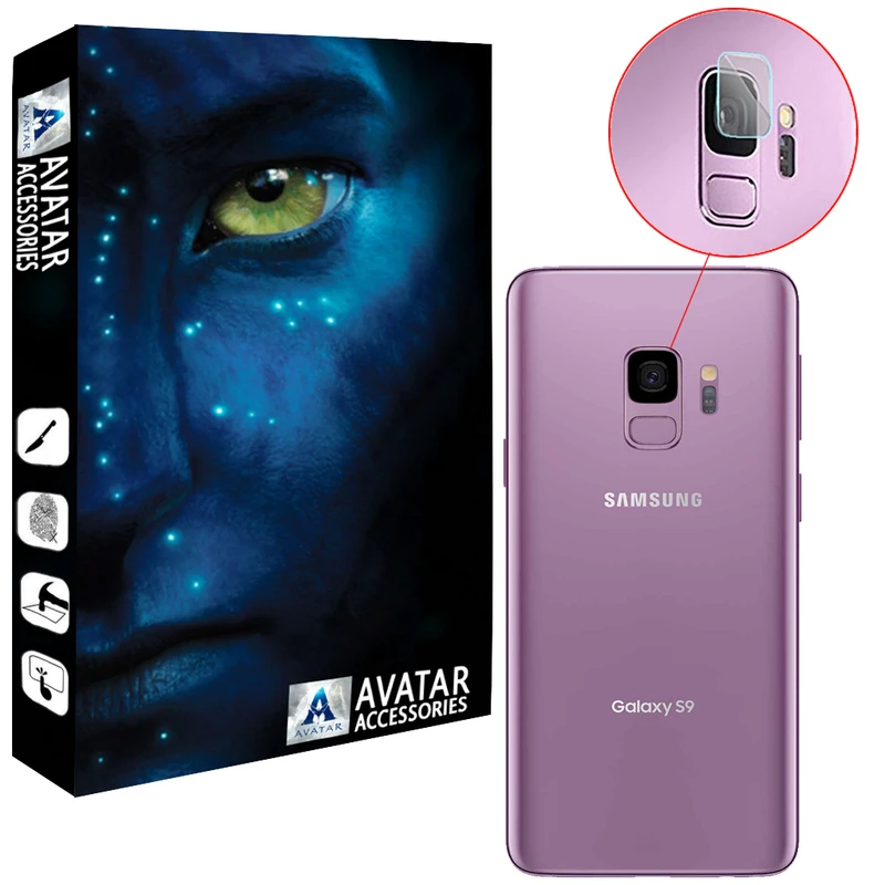 محافظ لنز دوربین آواتار مدل LNZ-GLS-SS9-1 مناسب برای گوشی موبایل سامسونگ Galaxy S9