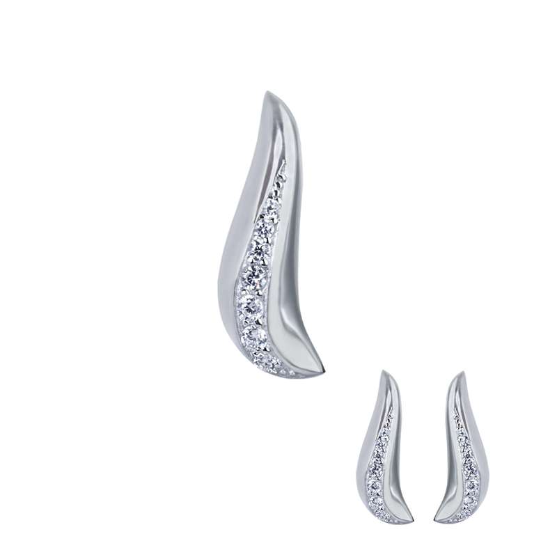 نیم ست نقره زنانه اقلیمه کد NN406