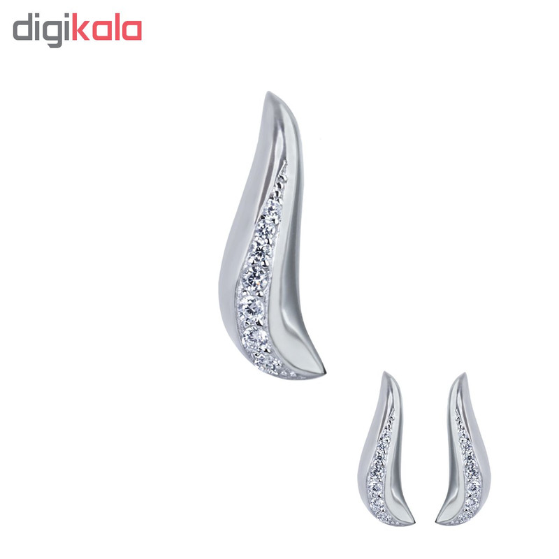 نیم ست نقره زنانه اقلیمه کد NN406
