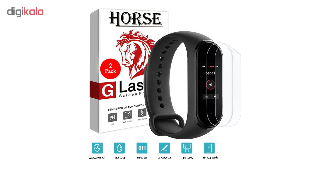 محافظ صفحه نمایش هورس مدل FSN مناسب برای مچ بند هوشمند شیائومی Mi Band 4 بسته دو عددی