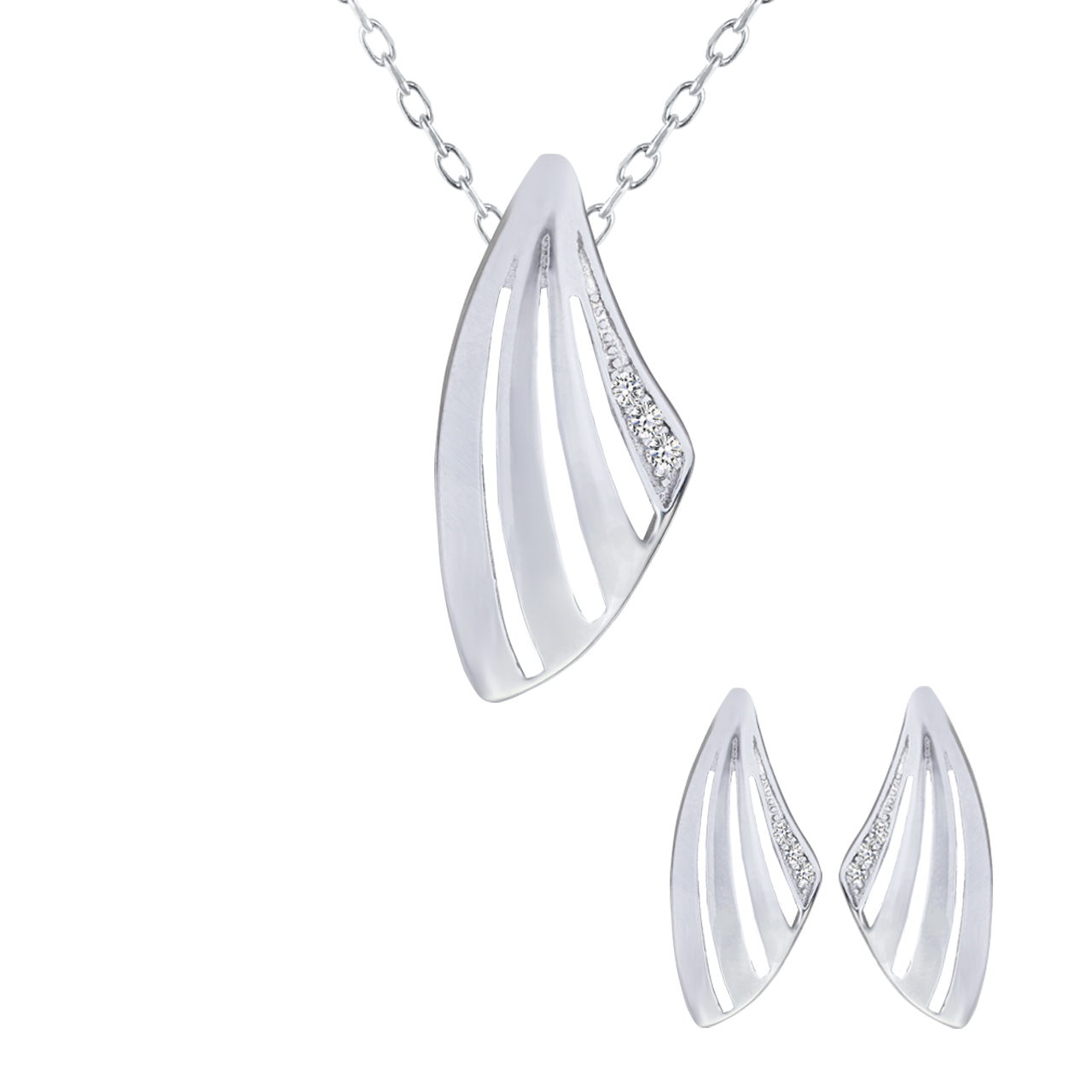 نیم ست نقره زنانه اقلیمه کد NN390