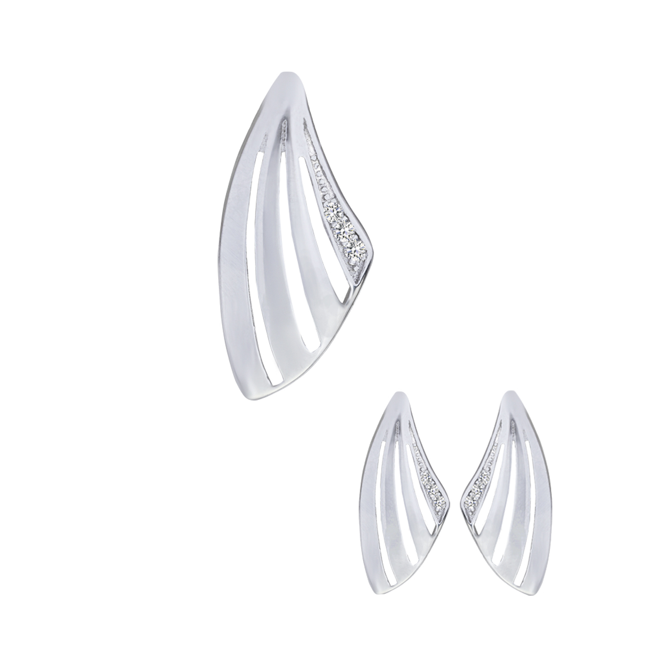 نیم ست نقره زنانه اقلیمه کد NN399