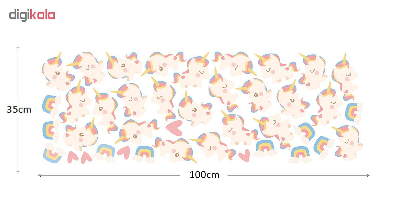 استیکر کودک طرح unicorn pattern