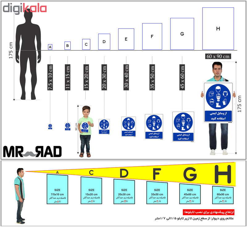 تابلو ایمنی مستر راد طرح از وسایل ایمنی استفاده کنید کد THB025