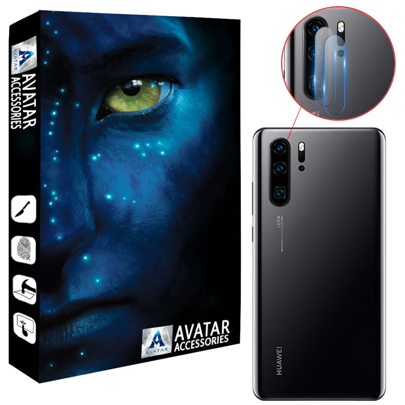 محافظ لنز دوربین آواتار مدل LNZ-GLS-HP30PR-2 مناسب برای گوشی موبایل هوآوی P30 Pro بسته دو عددی