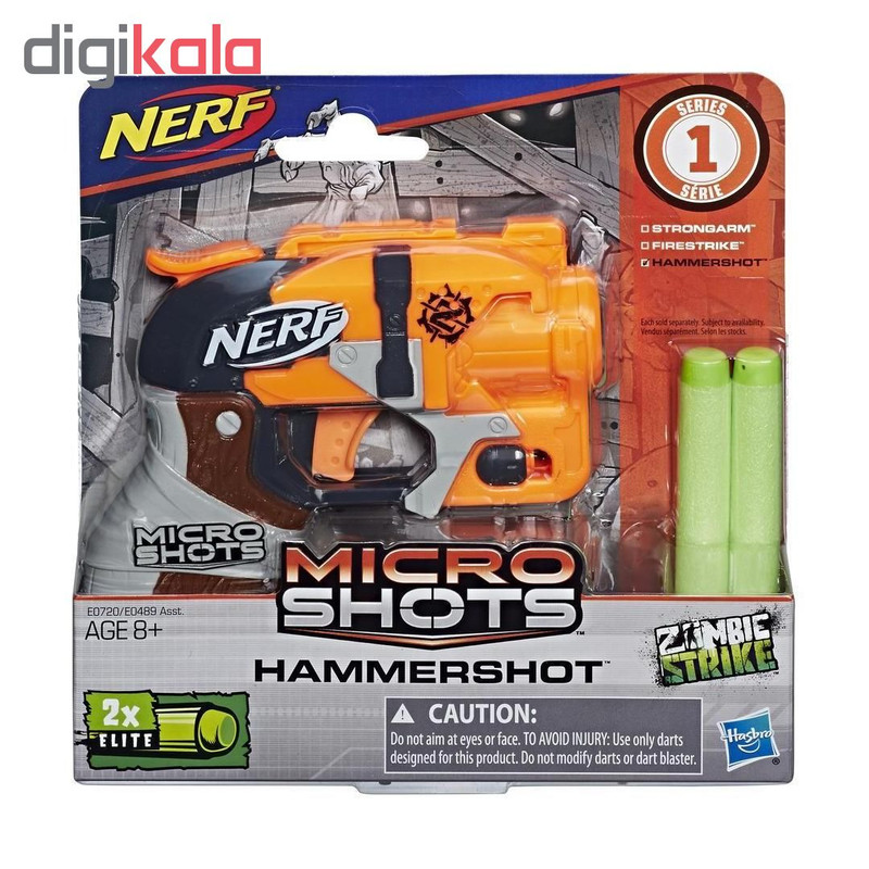 تفنگ بازی نرف مدل MicroShots Zombie Strike Hammershot
