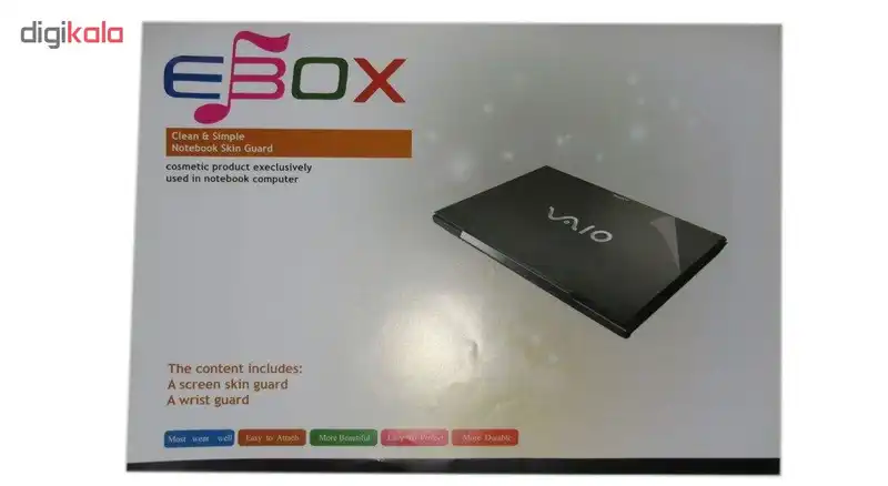 برچسب محافظ پشت لپ تاپ مدل Ebox مناسب برای لپ تاپ 15.6 اینچی
