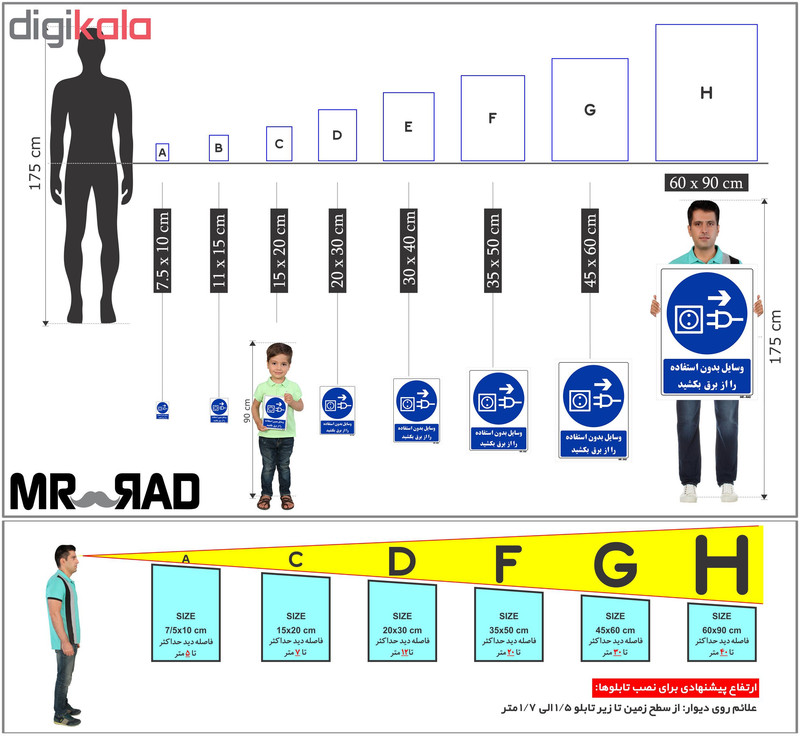 تابلو ایمنی مستر راد طرح وسایل بدون استفاده را از برق بکشید کد THB348