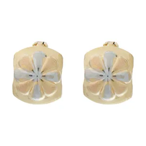 گوشواره طلا 18 عیار زنانه طرح امگا کد TG141