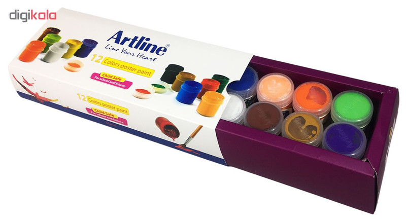گواش 12 رنگ آرت لاین کد 820PL12