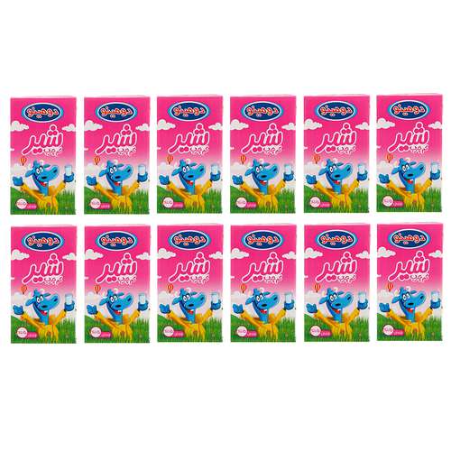شیر کم چرب دومینو حجم 125 میلی لیتر بسته 12 عددی
