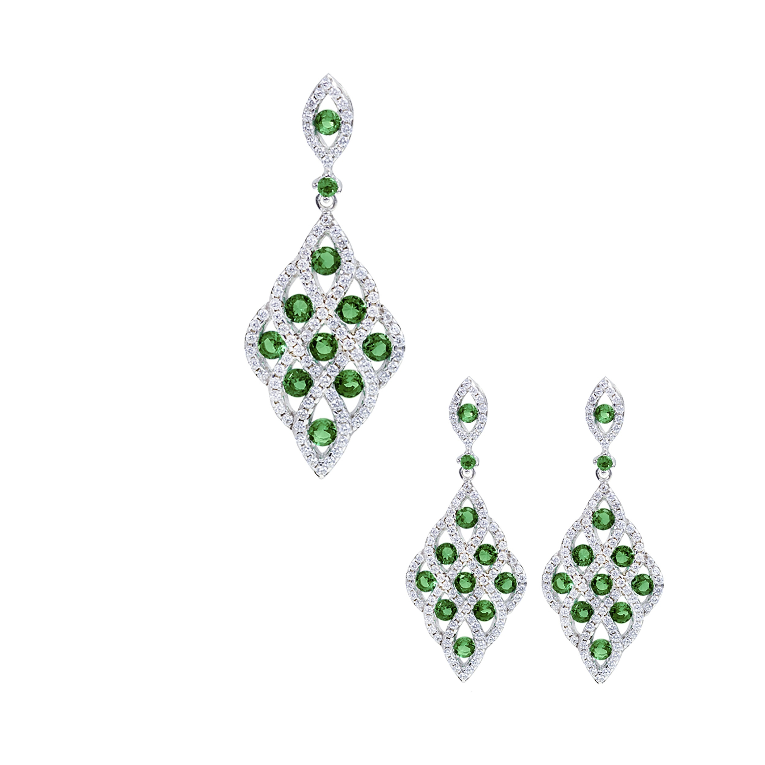 نیم ست نقره زنانه اقلیمه کد NN401